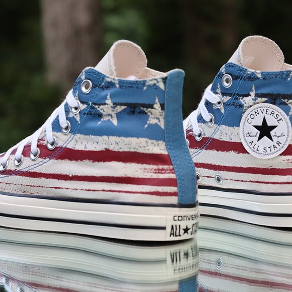 Converse Chuck Taylor All-Star Hi USA Flag Men’s Size 6.5 - Picture 13 of 13